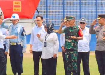 Presiden Jokowi Tiba Labuhanbatu disambut Meriah