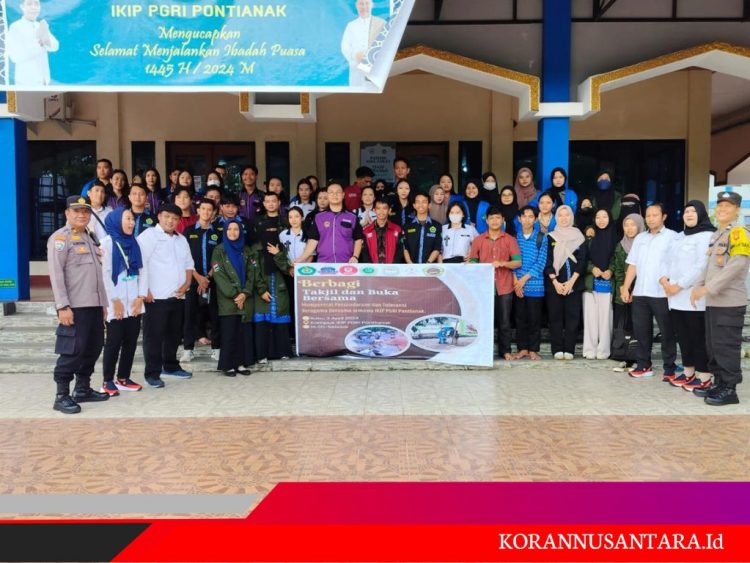 Semangat Persatuan, Ormawa IKIP PGRI Pontianak berbagi Takjil