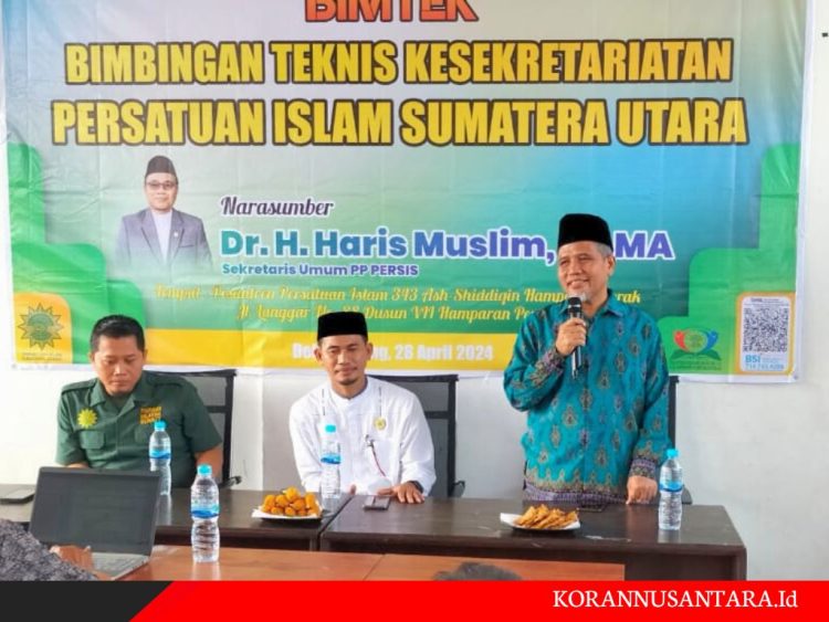 M.Nuh Buka Bimtek Kesekretariatan Persis Se-Sumut 2024