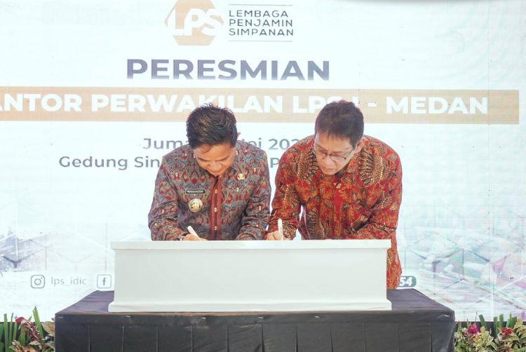 Pj Gubsu Resmikan Kantor Perwakilan Lembaga Penjamin Simpanan