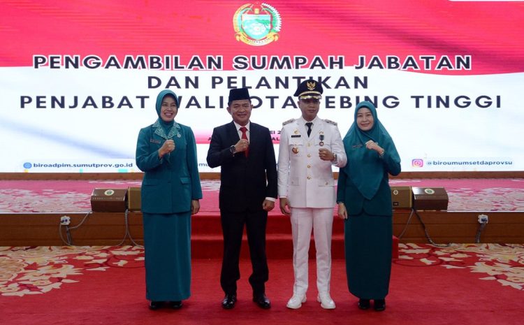 Muttaqien Hasrimi Dilantik Menjadi Pj. Walikota Tebingtinggi, Ini Pesan Pj Gubsu