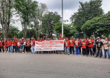 Aksi Damai Hari Buruh Di Jambi, Serbuk Tuntut Naikkan Upah