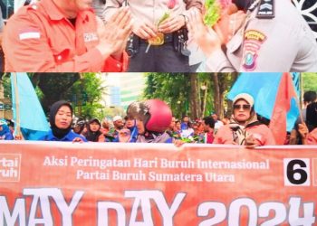 Exco Partai Buruh Sumut Gelar Unjuk Rasa, Tuntut Omnibus Law Dicabut