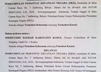 Tim Pemantau Keuangan Negara ( PKN ) Apresiasi Putusan Mahkamah Agung