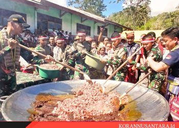 Misi Kuali Merah Putih Bobon Santoso Berlanjut di Perbatasan RI-RDTL Bersama Satgas Yonkav 6/Naga Karimata
