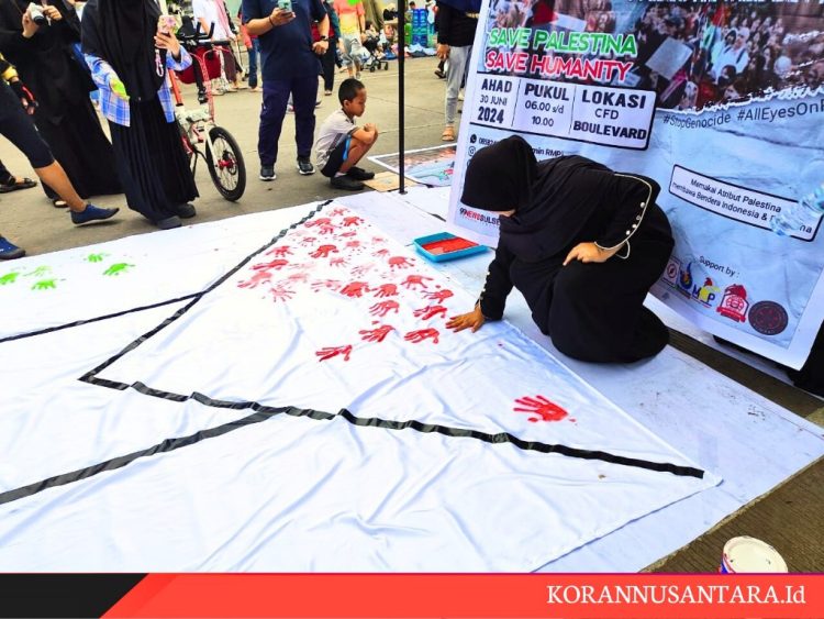 RMP Gelar Aksi Bela Palestina Di CFD Makassar