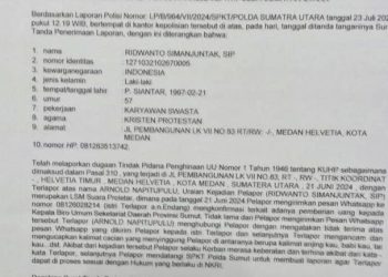Inisial AN Mafia Proyek Di Setda Provsu, Resmi Dilaporkan Lsm Proletar Ke Poldasu  ke POLDASU