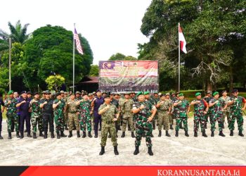 Upacara Penutupan (PatKor) Tentara Diraja Malaysia Dengan Satgas Pamtas Yonzipur 5/ABW
