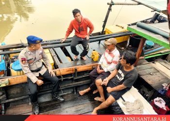 Sat Pol Airud Polres Tanjungbalai Menyambangi Warga Nelayan Guna Memberikan Pesan Kamtibmas