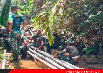 Program Manunggal Air Bersih Dan Pipanisasi Melalui Kegiatan TMMD Ke 121 Kodim 1210/Landak