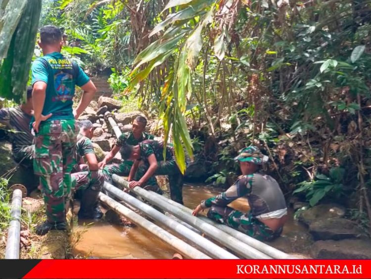 Program Manunggal Air Bersih Dan Pipanisasi Melalui Kegiatan TMMD Ke 121 Kodim 1210/Landak