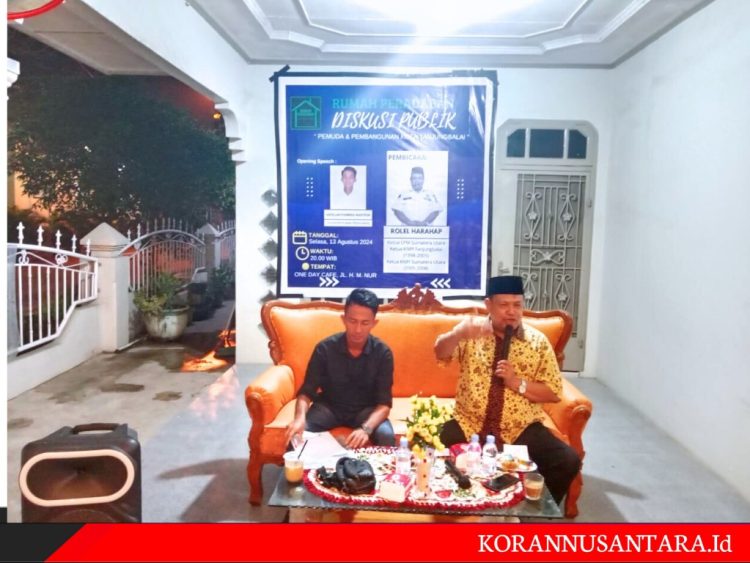 Founder Rumah Peradaban Abdillah Fahmiza Bersama Pembicara Rolel Harahap Diskusi Publik