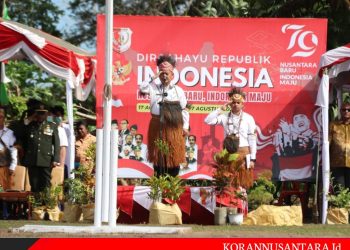 Pada Upacara Hut RI, Kepala BPSDM Kemendagri Dorong Peningkatan Nilai Produk Masyarakat Perbatasan