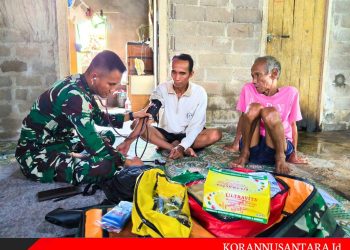 Satgas Yonkav 12/BC Kibarkan Bendera Kesehatan Diperbatasan, Timkes Satgas Pamtas Yonkav 12/BC Lanjutkan Aksi