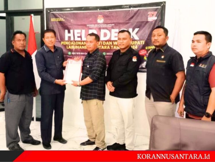 PDIP Labura Resmi Serahkan Berkas Pencalonan Rizal-Darno ke KPU Labura