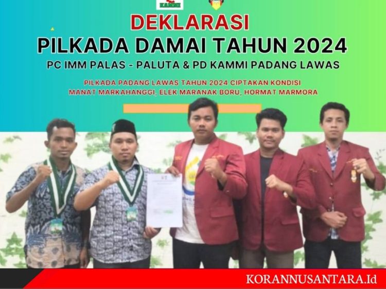 IMM Dan KAMMI Palas Deklarasikan Pilkada Damai Tahun 2024
