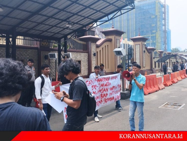 Minta AKBP M Hasan Dipecat, Barisan Mahasiswa Se-Jakarta Aksi Di Mabes Polri