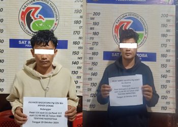 Dua Terduga Pelaku Tindak Pidana Narkotika di Ringkus Sat Narkoba Polres Payakumbuh