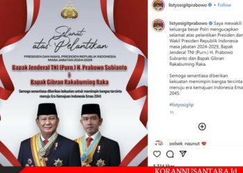 Kapolri Ucapkan Selamat ke Prabowo-Gibran: Semoga Diberi Kekuatan Memimpin Bangsa