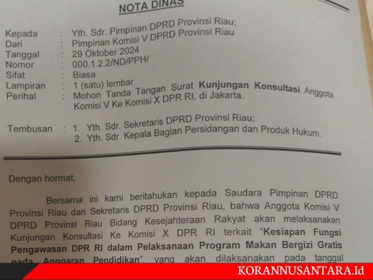 Anggota DPRD Riau Agus Triansyah akan Konsultasi ke DPR RI: Bahas Pengawasan Program Makan Bergizi Gratis