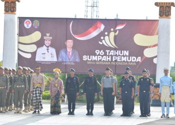 Peringati Hari Sumpah Pemuda, Satgas Pamtas Yonarmed 11 Kostrad Gelar Upacara di Halaman Kantor Bupati Nunukan