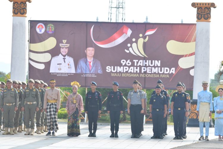 Peringati Hari Sumpah Pemuda, Satgas Pamtas Yonarmed 11 Kostrad Gelar Upacara di Halaman Kantor Bupati Nunukan