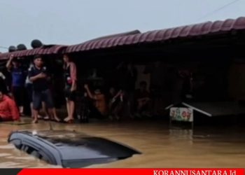 Kecamatan Patumbak Selesaikan Pemungutan Suara Meski Air Hampir Setinggi Rumah