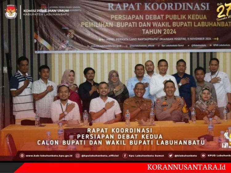 Pilkada 2024: KPU Labuhanbatu Gelar Rakor Persiapan Debat Publik