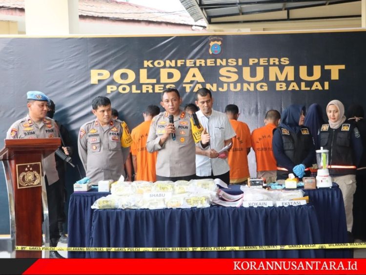 Polres Tanjungbalai Ungkap Kasus Narkoba 30 Bungkus dan Pumusnahan Narkotika Jenis Kokain, Pil Ekstasi dan Sabu