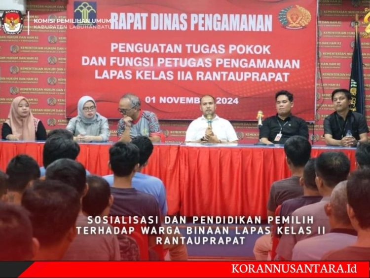 KPU Labuhanbatu Gelar Sosialisasi dan Pendidikan Pemilih kepada Warga Binaan