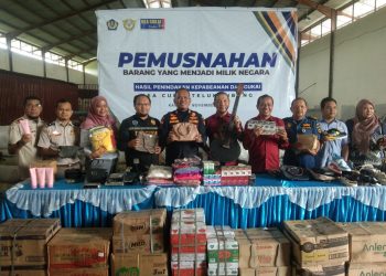 KPPBC Teluk Nibung Musnahkan BMMN yang Diduga Rugikan Negara