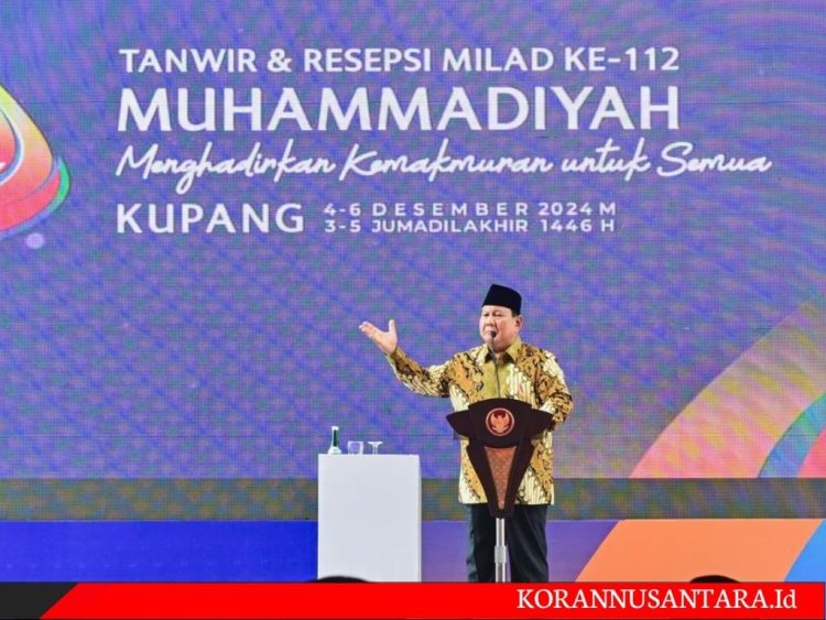 Milad ke-112, Presiden Prabowo Puji Peran Muhammadiyah dalam Menjaga Persatuan Bangsa