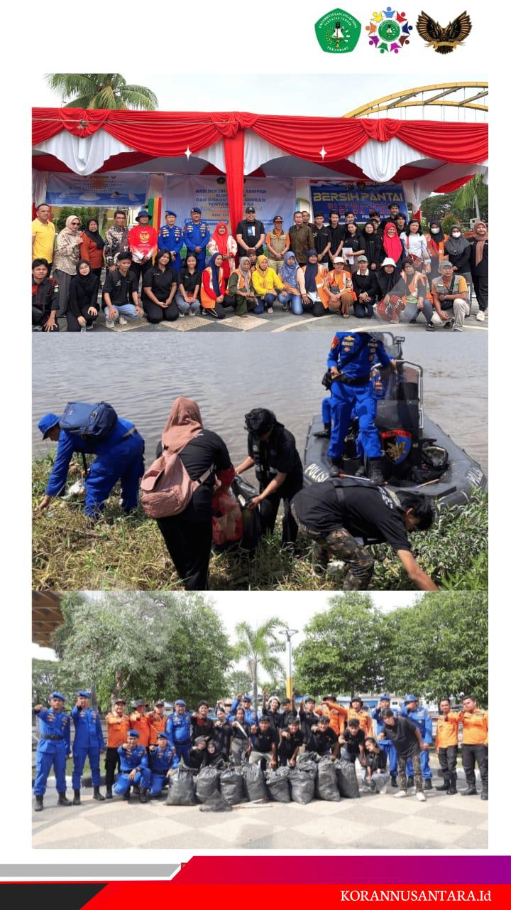 BEM KM Teknik Unilak Laksanakan Aksi Bersih Sungai Siak