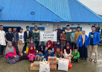 Ima Madina Pekanbaru dan Pk Pmii Al Azhar Berbagi Bingkisan dan Sembako di Panti Asuhan Hikmah Rumbai