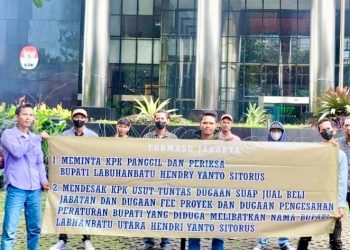 Dugaan Korupsi 102 Milliar, FORMASU “KPK Harus Panggil Bupati Labura , Terbukti Tahan”