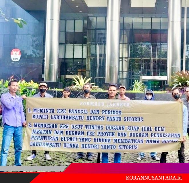 Dugaan Korupsi 102 Milliar, FORMASU “KPK Harus Panggil Bupati Labura , Terbukti Tahan”