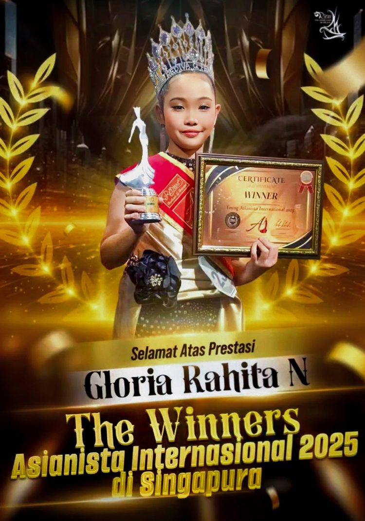Gloria Rahita Nababan Meraih Penghargaan Sebagai The Winner Asianista Internasional 2025 Di Singapura Dan Sebagai Finalist Satu-Satunya Dari Kota Pekanbaru, Riau