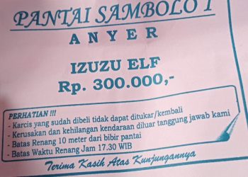 Warga Tangerang Utara Keluhkan Biaya Karcis di Pantai Sambolo 1 Anyer-Banten