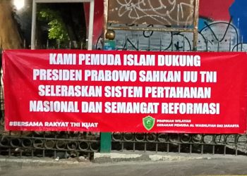 Marak Spanduk “Terima Kasih” Presiden Prabowo Teken UU TNI No 3 Thn 2025 Bertebaran Disekitaran Jakarta, PW GPA DKI Jakarta: Bentuk Apresiasi dan Dukungan Publik