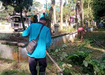 Berkolaborasi Dinas Lingkungan Hidup dan Dinas Perhubungan Giat Pengkorekan Gotong Royong di Terminal Terpadu