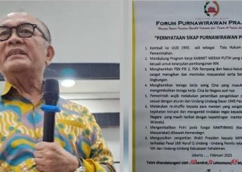 Saurip Kadi: Kritik Forum Purnawirawan TNI Gagal Pahami Esensi Demokrasi