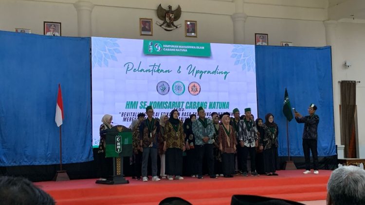 Lantik Pengurus Komisariat Baru, HMI Cabang Natuna Dorong Peningkatan Kualitas Organisasi di Era Digitalisasi