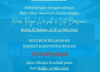 Jadwal Layanan Samsat Kabupaten Bekasi Terbaru: Tutup 12–13 Mei, Buka Kembali Rabu 14 Mei 2025