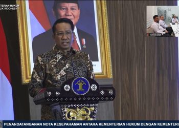 Dorong Efesiensi dan Kepastian Hukum,Kementrian Hukum Teken Nota Kesepahaman dengan 20 Kementrian/Lembaga