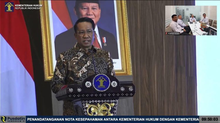 Dorong Efesiensi dan Kepastian Hukum,Kementrian Hukum Teken Nota Kesepahaman dengan 20 Kementrian/Lembaga