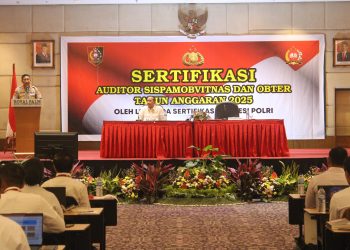 Baharkam Polri Gelar Sertifikasi Kompetensi Bagi Auditor SMP Obvitnas dan Obter Gelombang I