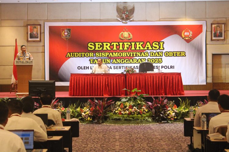Baharkam Polri Gelar Sertifikasi Kompetensi Bagi Auditor SMP Obvitnas dan Obter Gelombang I