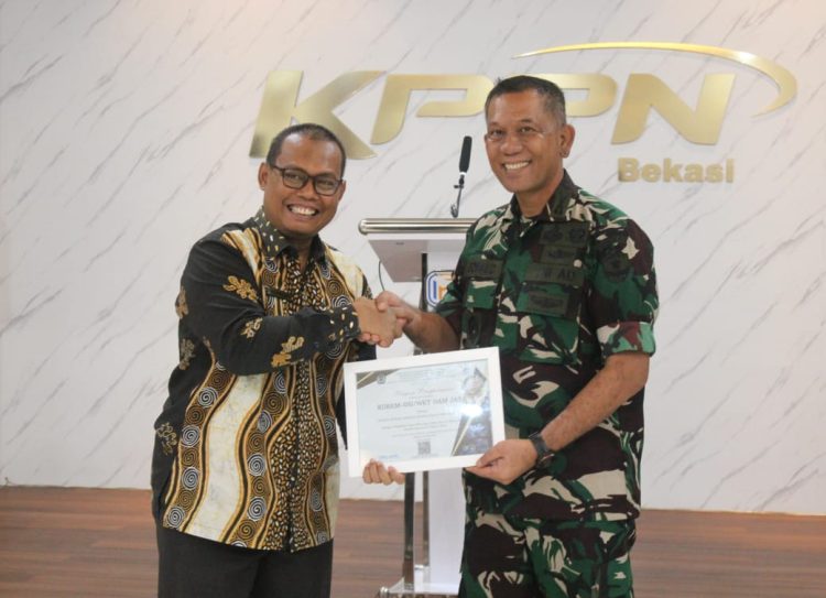 Korem 051 Terima Penghargaan Terbaik dari KPPN Bekasi