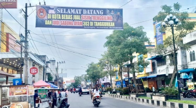 Viral! Spanduk Sindiran Pedas PERMASI Asahan: “Selamat Datang di Kota Jual Beli Sisik Trenggiling & Judi Sabung Ayam 303”