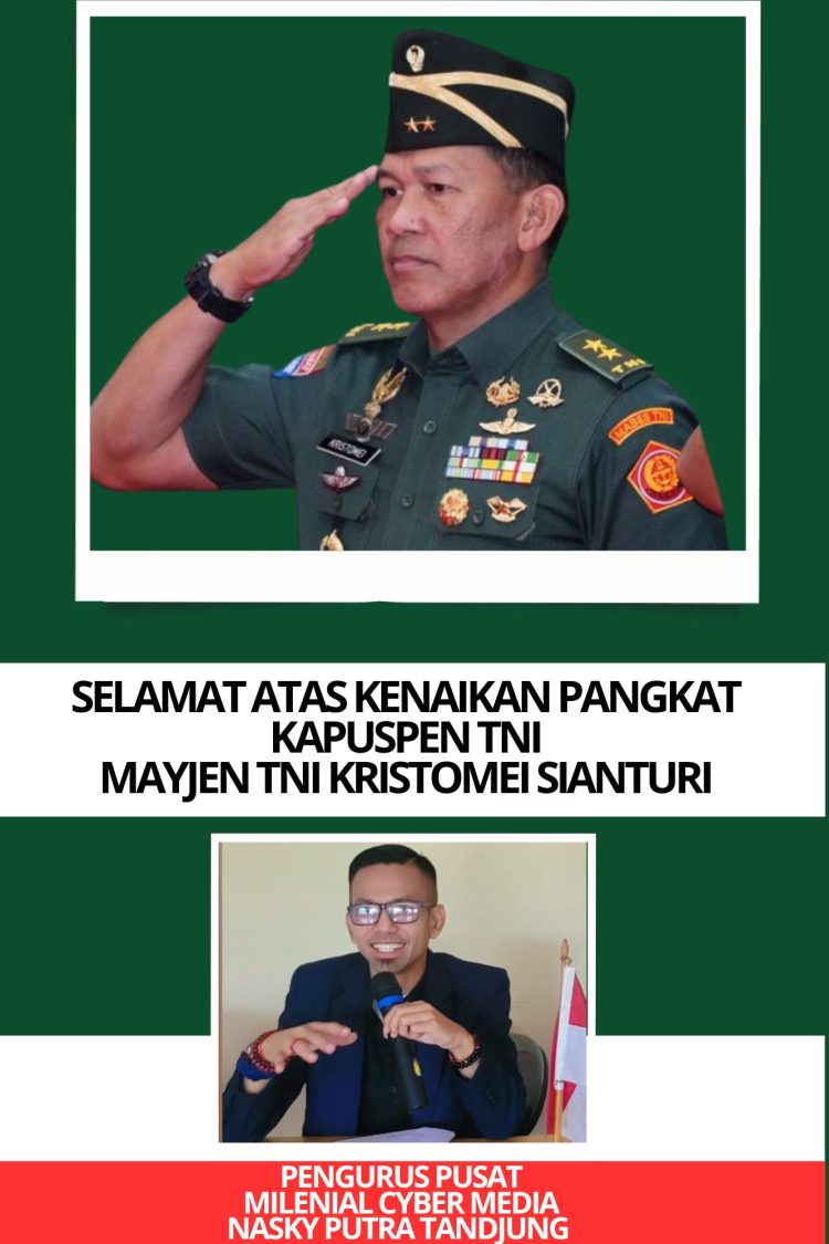 Berprestasi dan Berintegritas Kapuspen TNI Layak Sabet Bintang Dua, Aktivis Muda Ucapkan Selamat ke Mayjen TNI Kristomei Sianturi